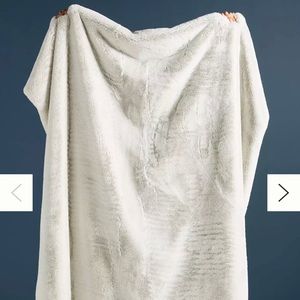 Anthropologie faux fur blanket